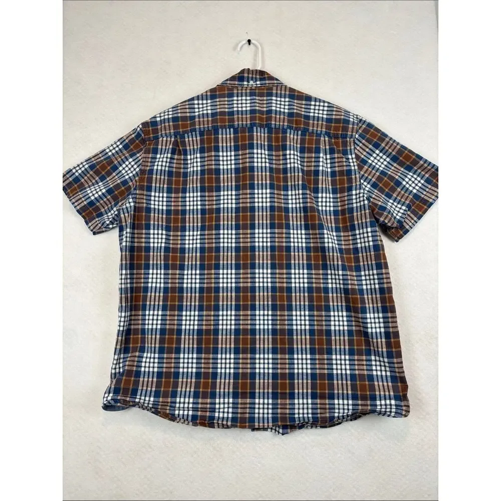 L.L.Bean Traditional Fit Plaid Button Front Shirt Men’s Large Regular Preppy